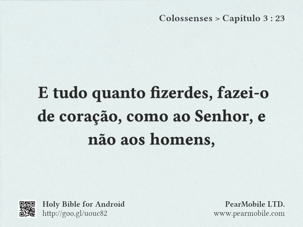 Colossenses, Capítulo 3:23
